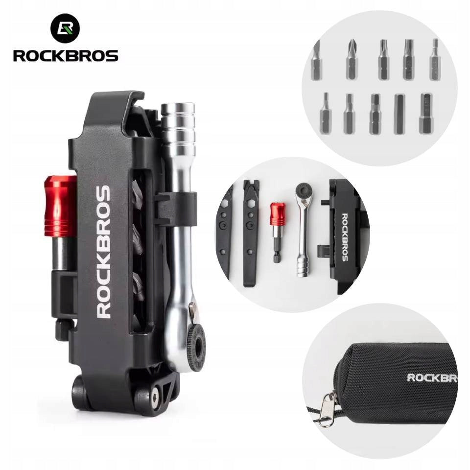 Multifunctional Bike Tool Set with Ratchet and Spoons ROCKBROS