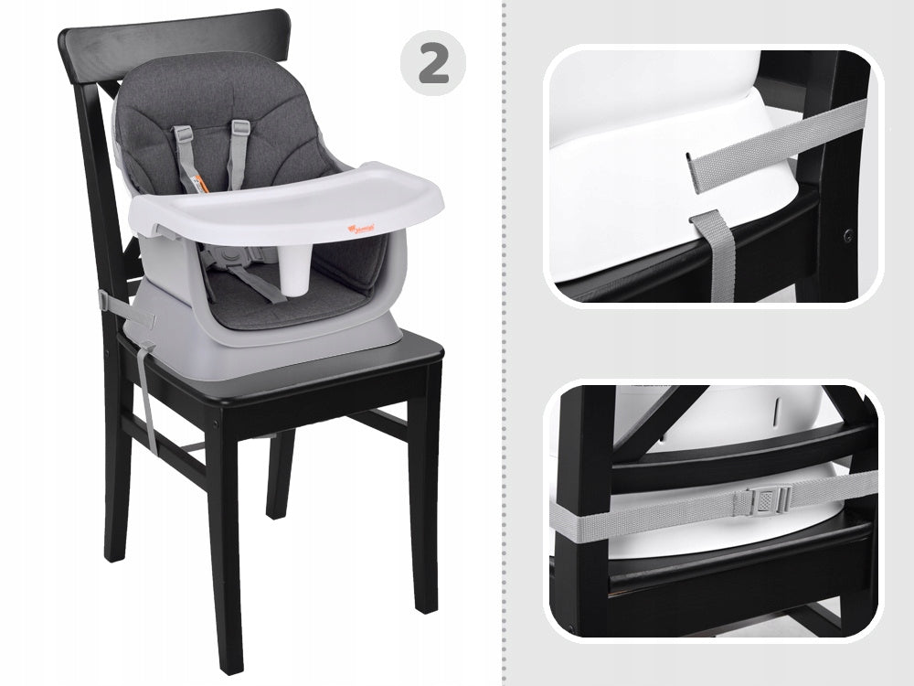 Multifunctional Car Seat Highchair Set 6in1 for Children ZA5664 Color shades of gray and silver
