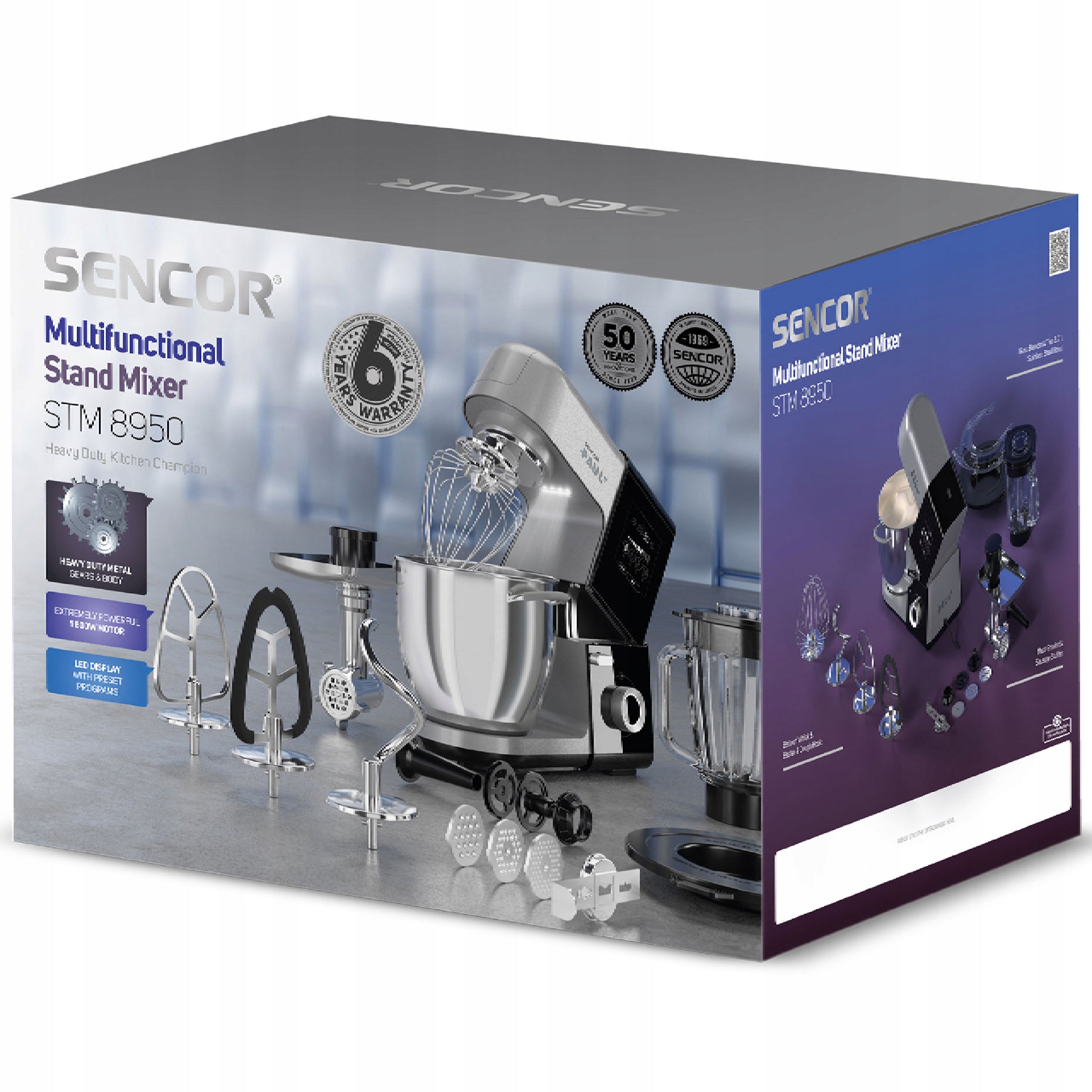 Multifunctional Food Processor PAUL 3 Sencor STM 8950 LED Display 1800W