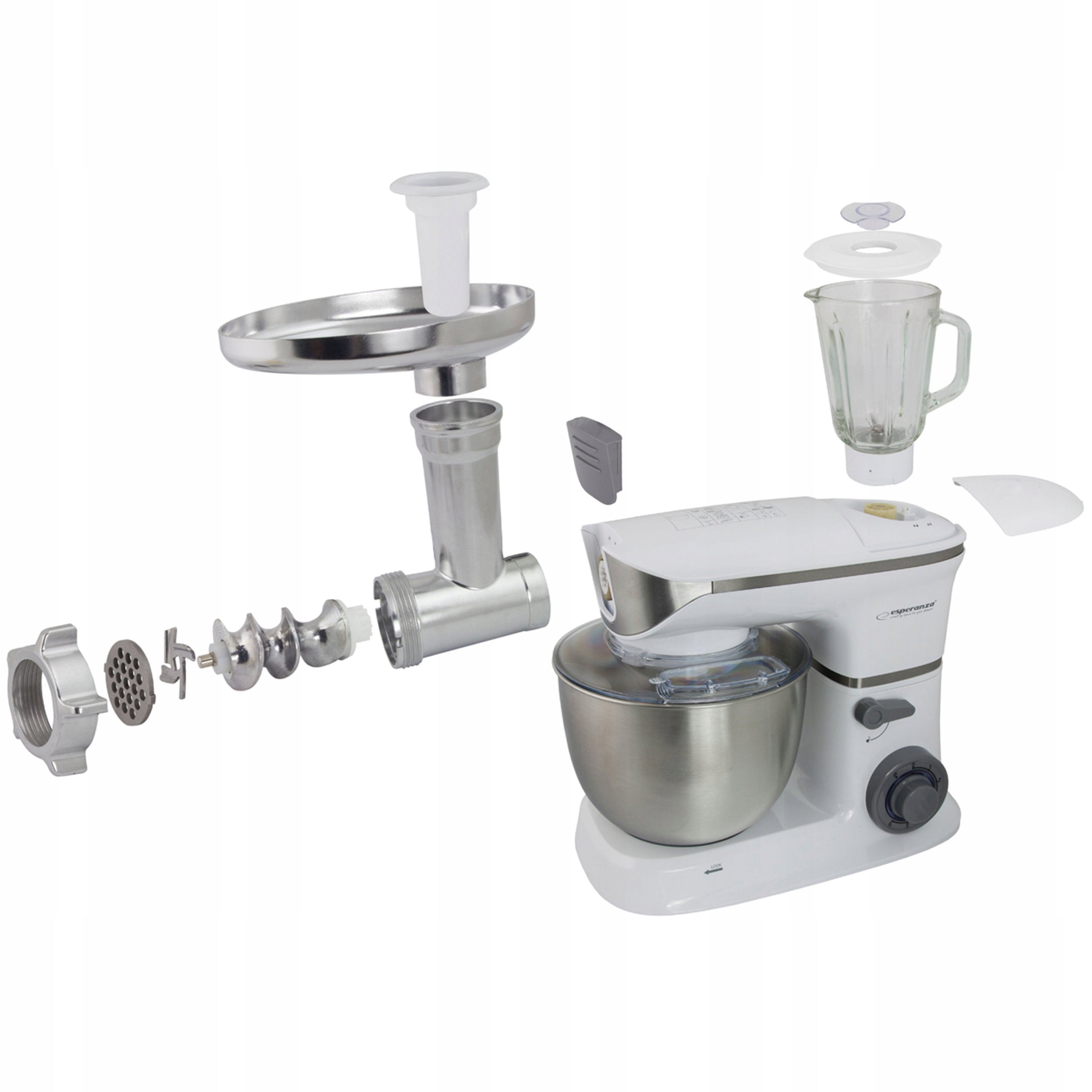 Multifunctional Food Processor Planetary Mixer 1000W 5L + OVERLAYS Brand Esperanza