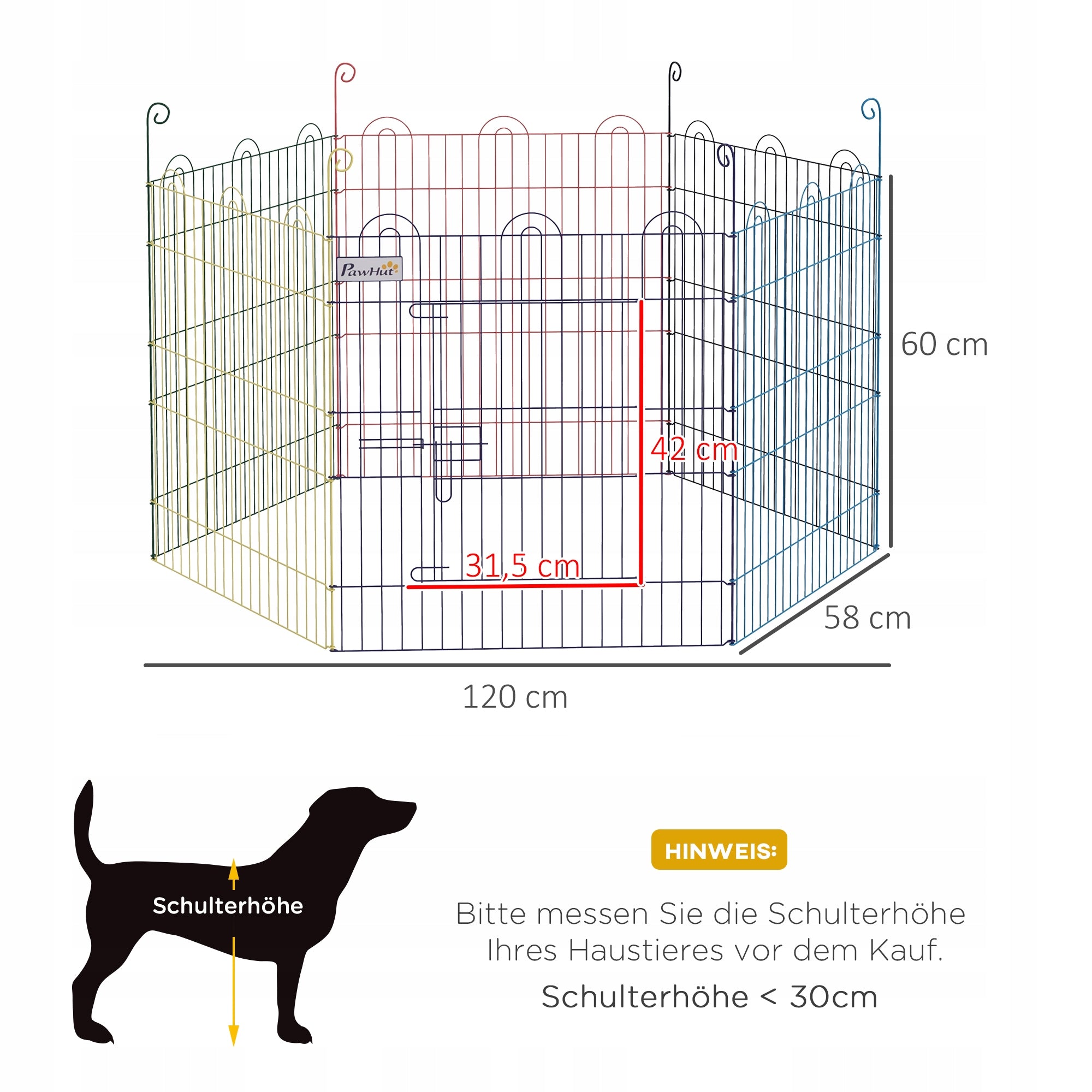 Multifunctional Puppy Runway, Modular Design, Closure, Metal Kind playpen