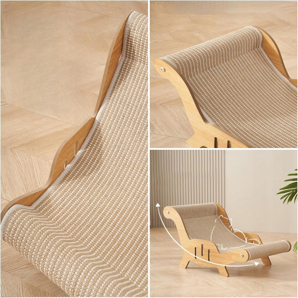 Multifunctional Wooden Scratcher - Sisal Domestic Cat Ropes Cat Lounger Manufacturer code DRAPAK DLA KOTA LEŻANKA 2W1