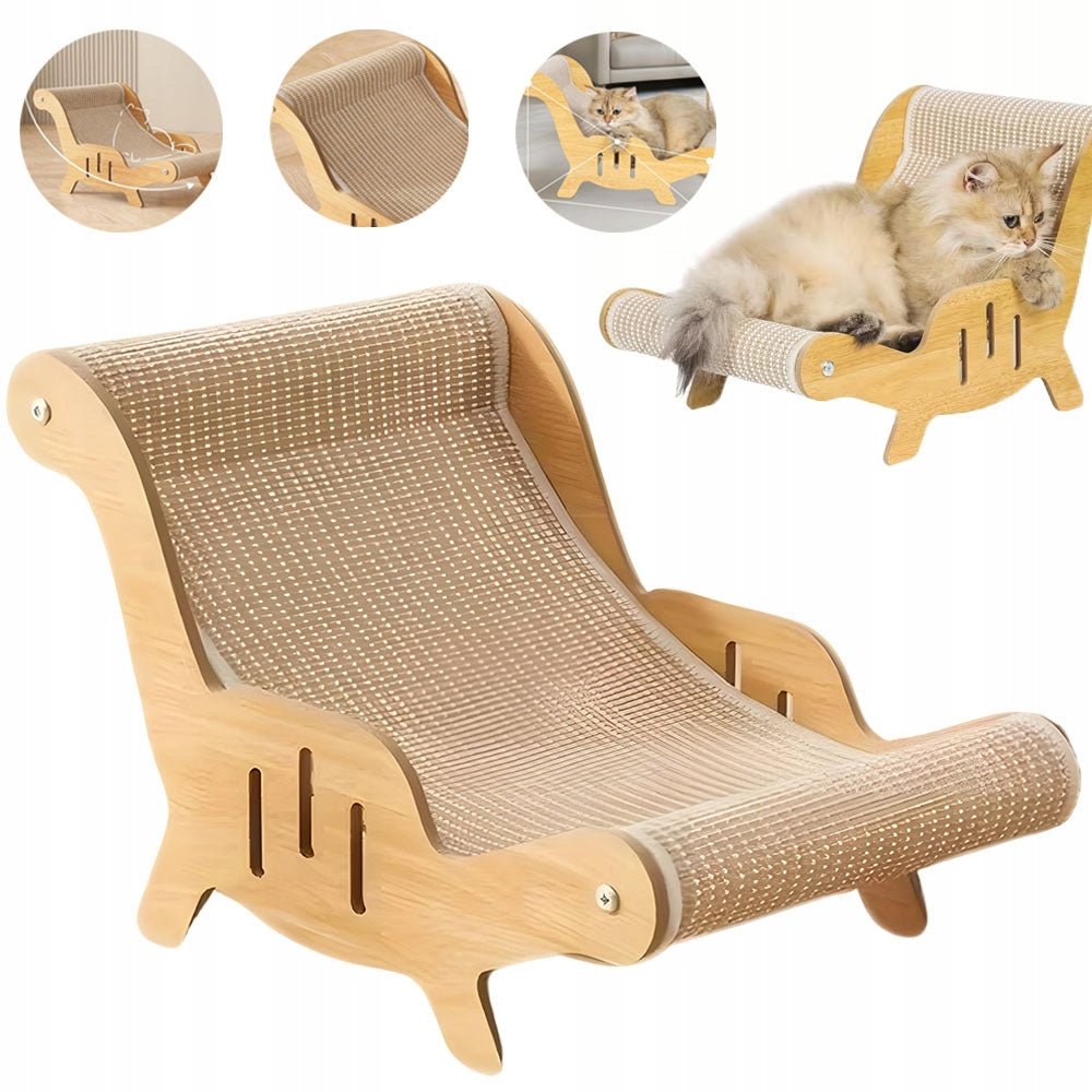 Multifunctional Wooden Scratcher - Sisal Domestic Cat Ropes Cat Lounger