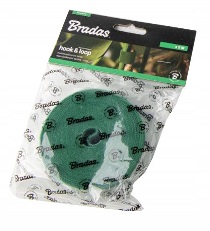 Multifunctional band - Velcro Roll Green 9,5mm x 5 meters roll Brand Bradas