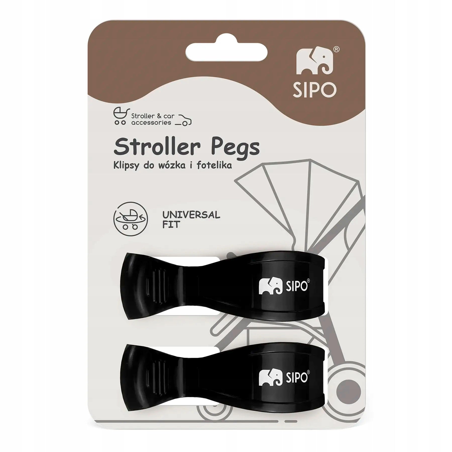Multifunctional buckle clips for stroller and car seat 2 pcs. Sipo Packaging status original