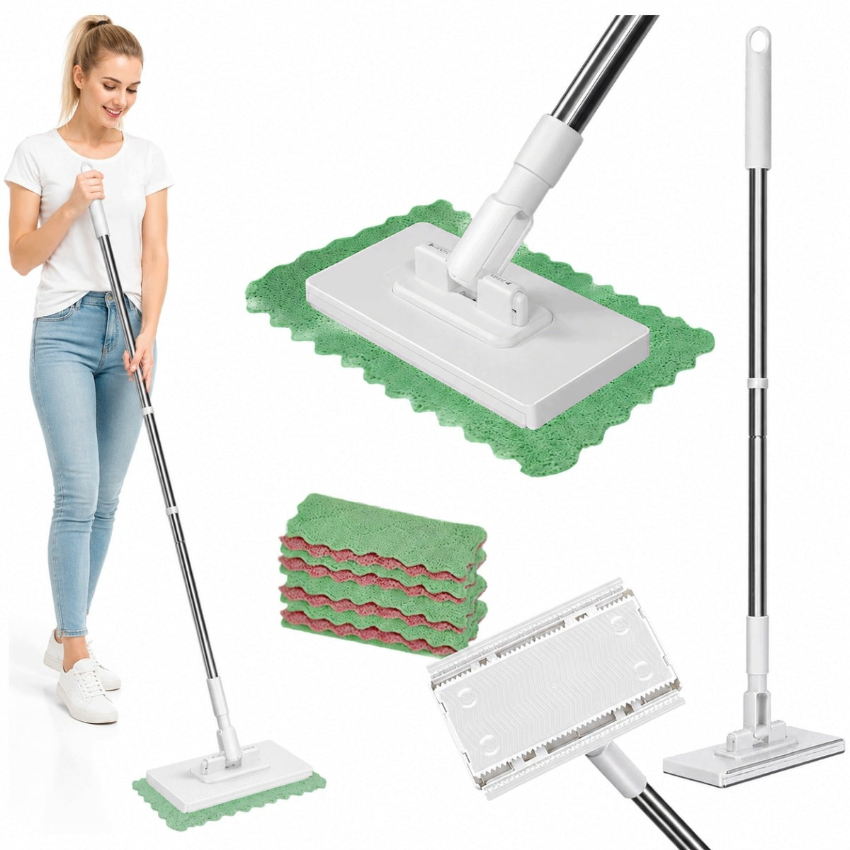 Multifunctional tissue mop, automatic gripping without washing hands NEW