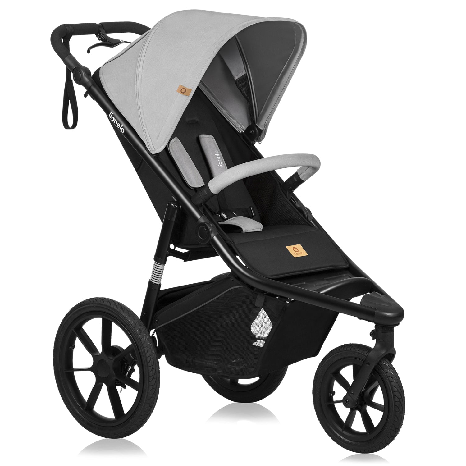 Multifunctional trolley 2in1 running Lionelo LO-AZURA GREY STONE Manufacturer code hamulec ręczny, obrotowe koła, składany