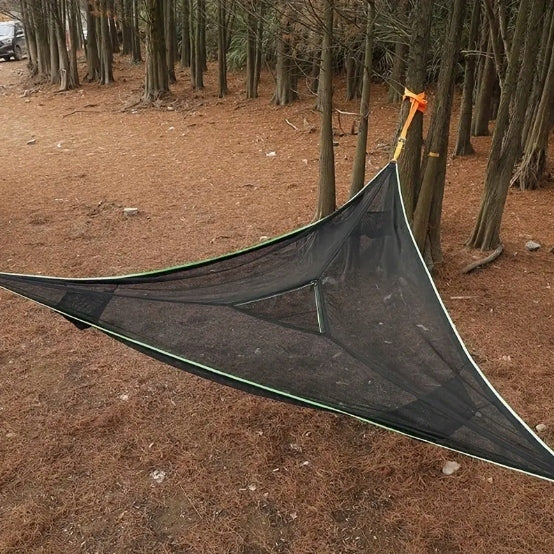 Multiplayer LARGE triangular hammock camping trekking garden BLACK 280x280x280 Color black