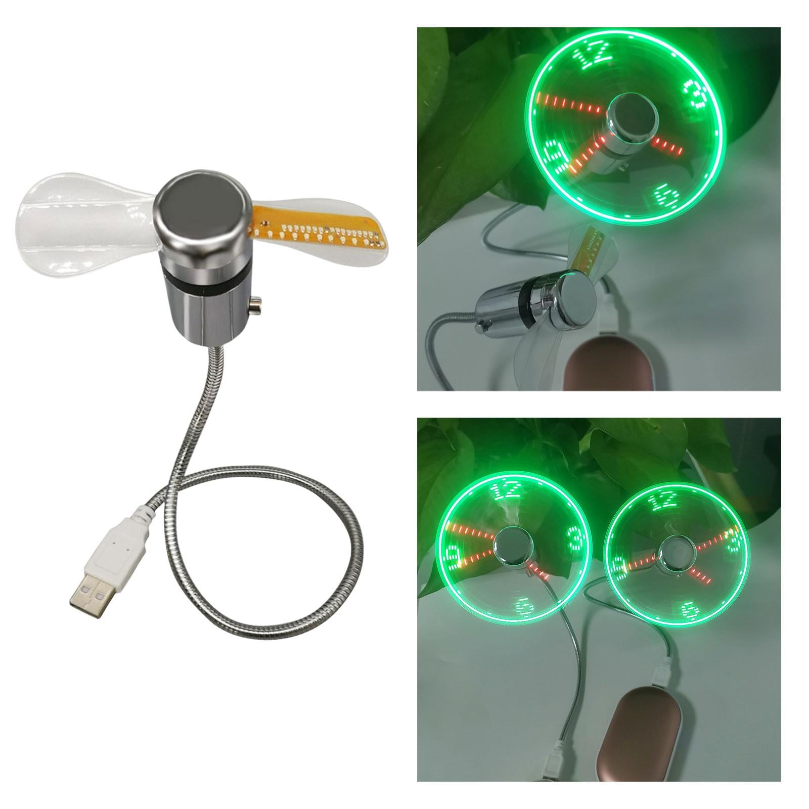 Multipurpose Fan LED Clock Time Display Model Wentylator USB z zegarem czasu rzeczywistego