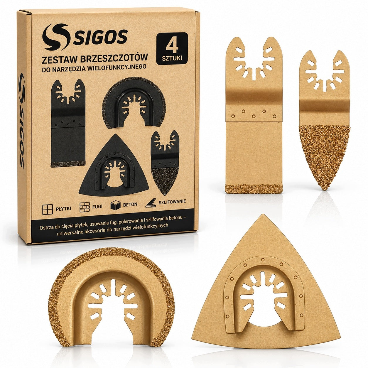 Multitool Diamond Saw Blades 4 Pcs For Concrete Fug Tiles Tool