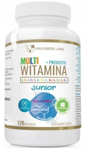 Multivitamin JUNIOR Complex Vitamins For Children 120capsules-Progress Labs