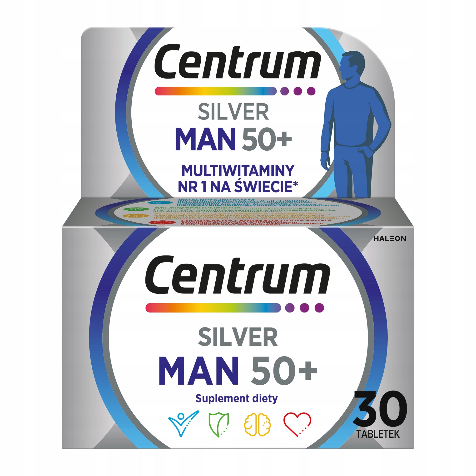 Multivitamin for men Center Man 50+ Silver Minerals Vitamins 30 pcs
