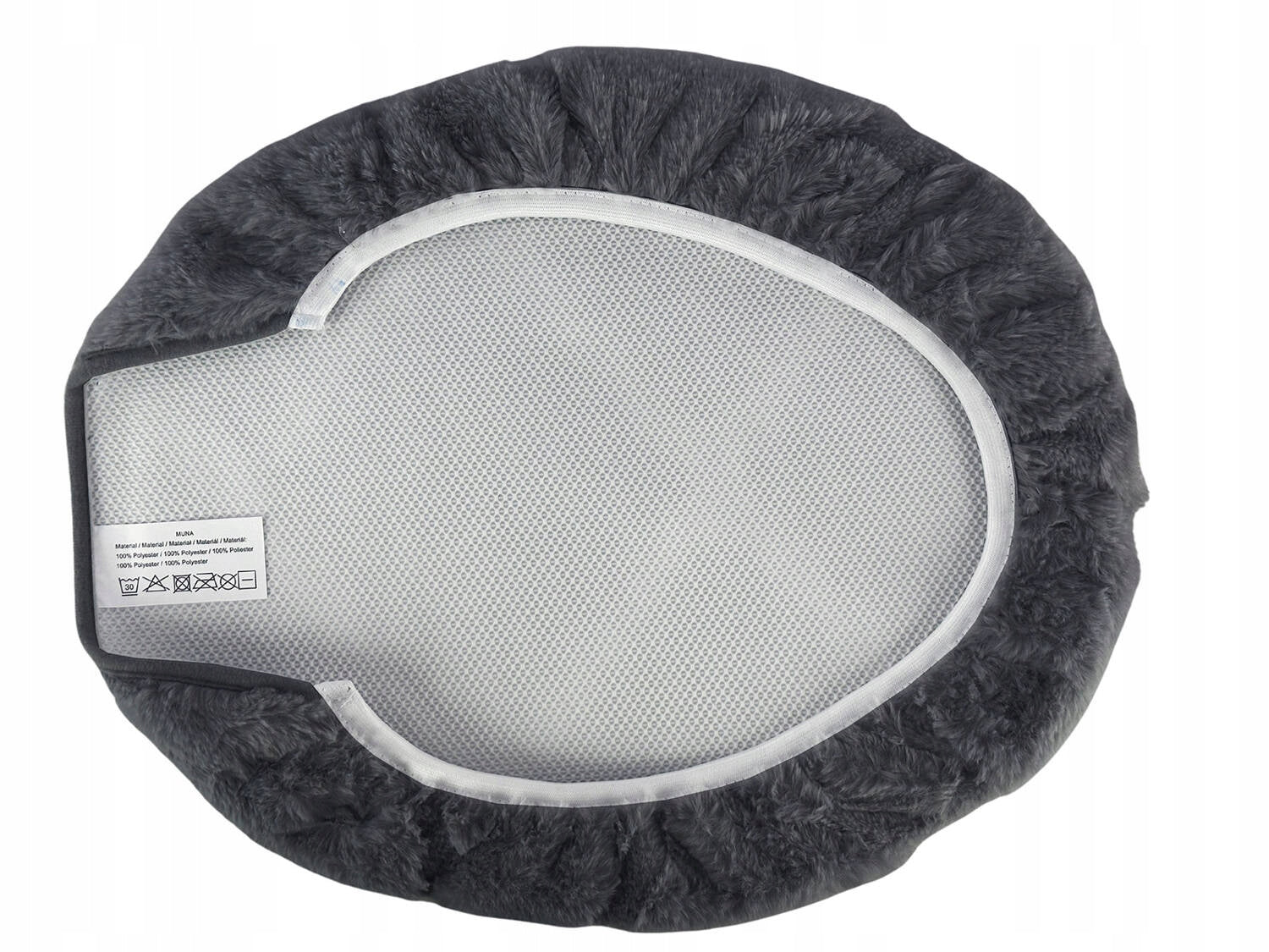 Muna Dark Grey Bathroom Rugs Anti-slip Rugs Set of 3 Product width 45 cm