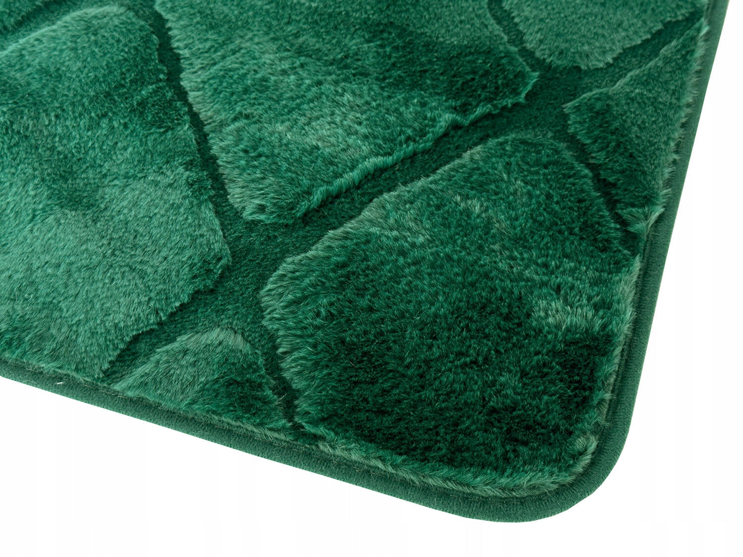Muna Green Bathroom Rugs Anti-slip Runners Set of 3 Length 75 cm
