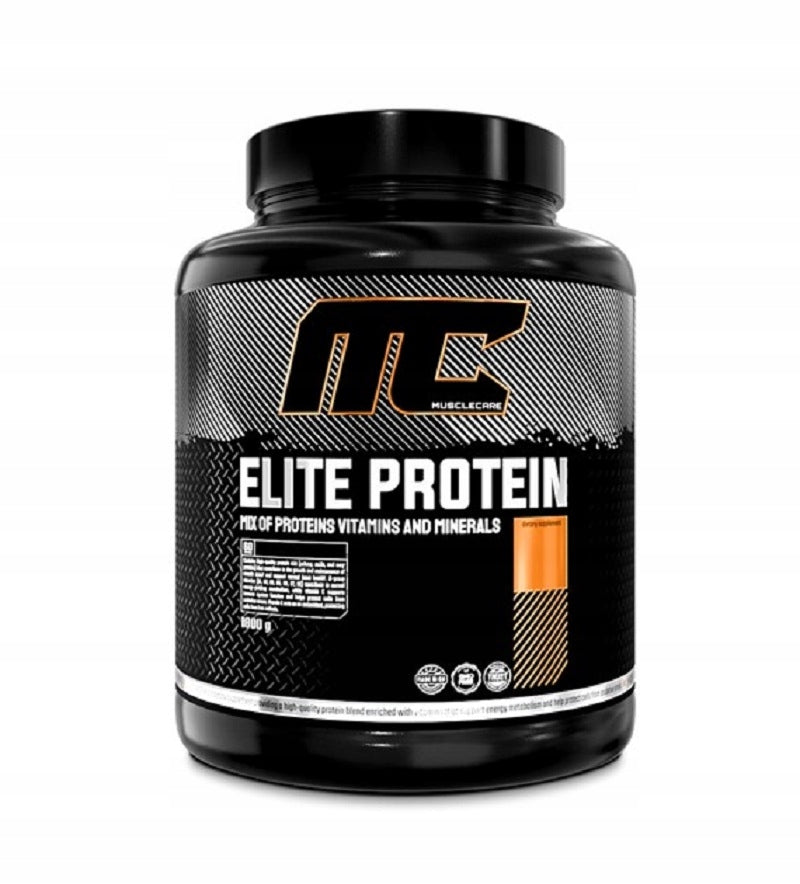 Muscle Care ELITE Protein 1800g Mix Protein Sheikh Protein Vanilla Flavour Packaging status original