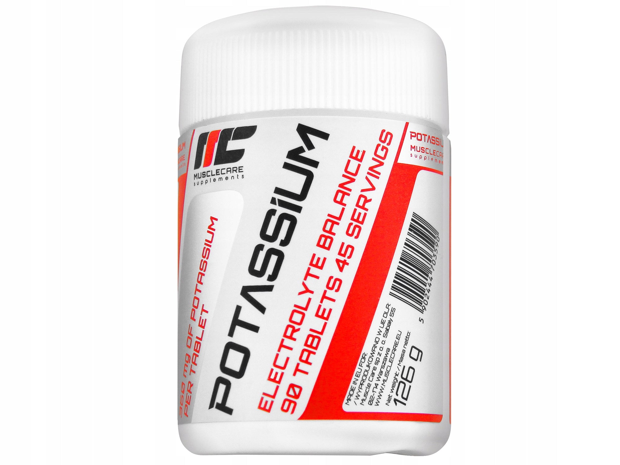 Muscle Care Potassium - 90 tablets Brand Muscle Care