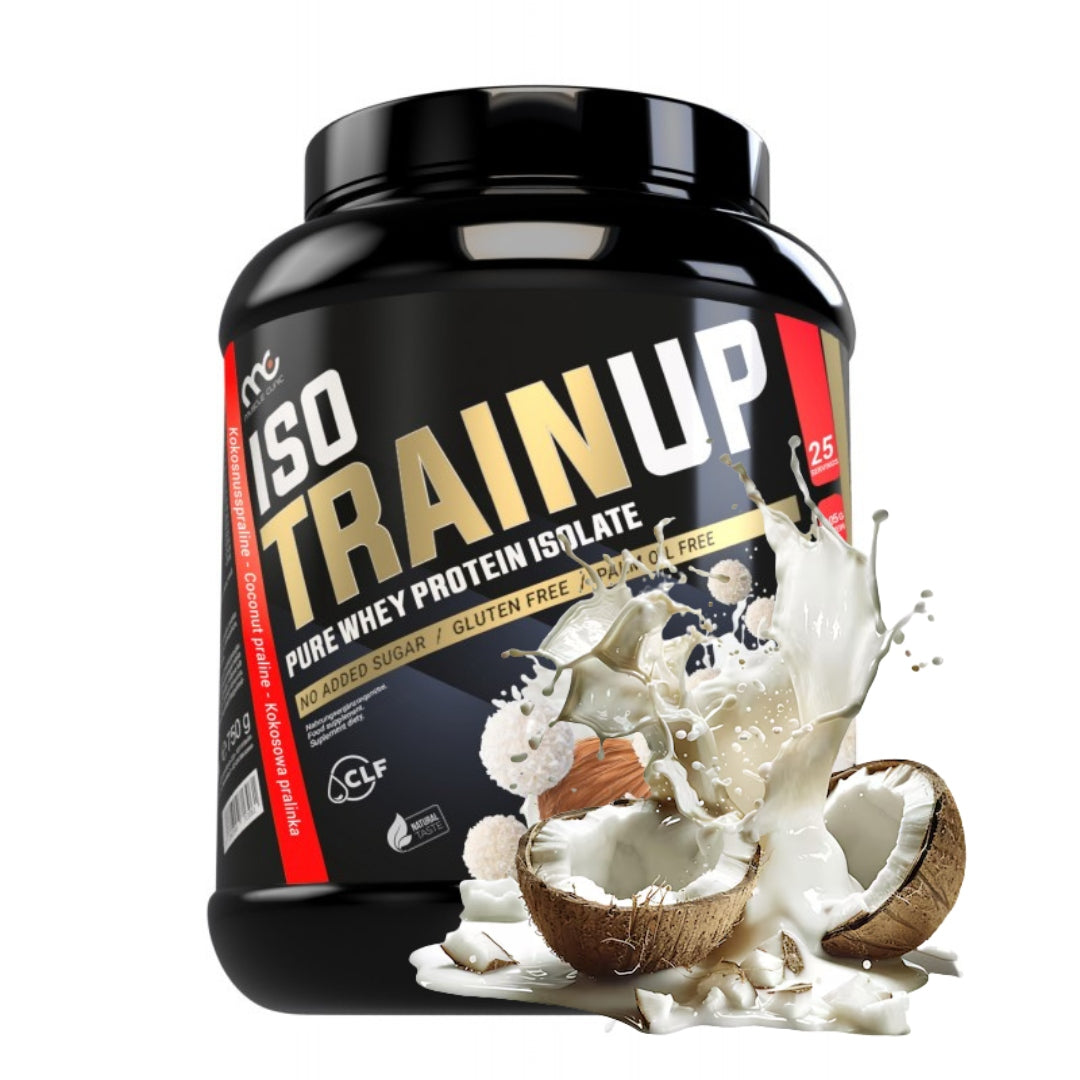 Muscle Clinic Iso Train Up 750g WPI protein isolate coconut praline