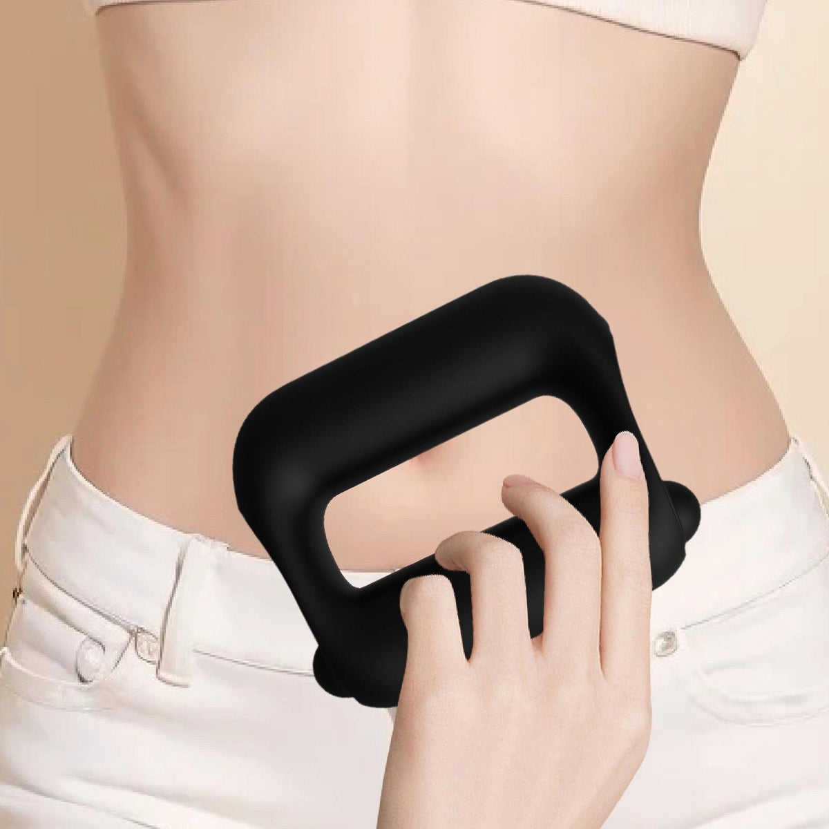 Muscle Massager with Body Strap Vibration and Deep Tissue Muscle Black