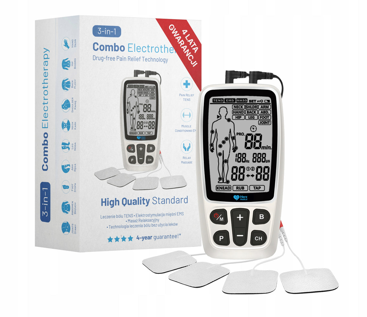 Muscle and Nerve Electrostimulator TENS EMS MASS 60 programs massager massage