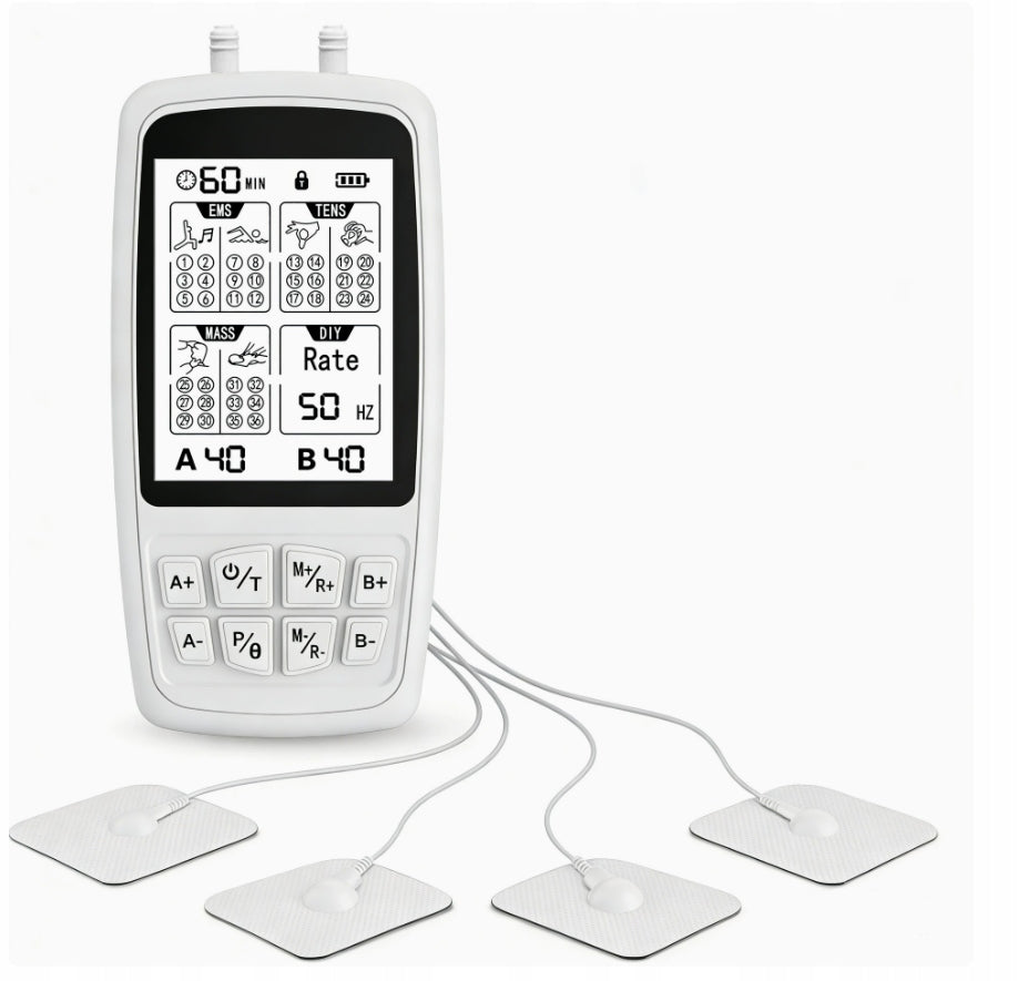 Muscle and nerve electrical stimulator TENS EMS12 massager+electrode