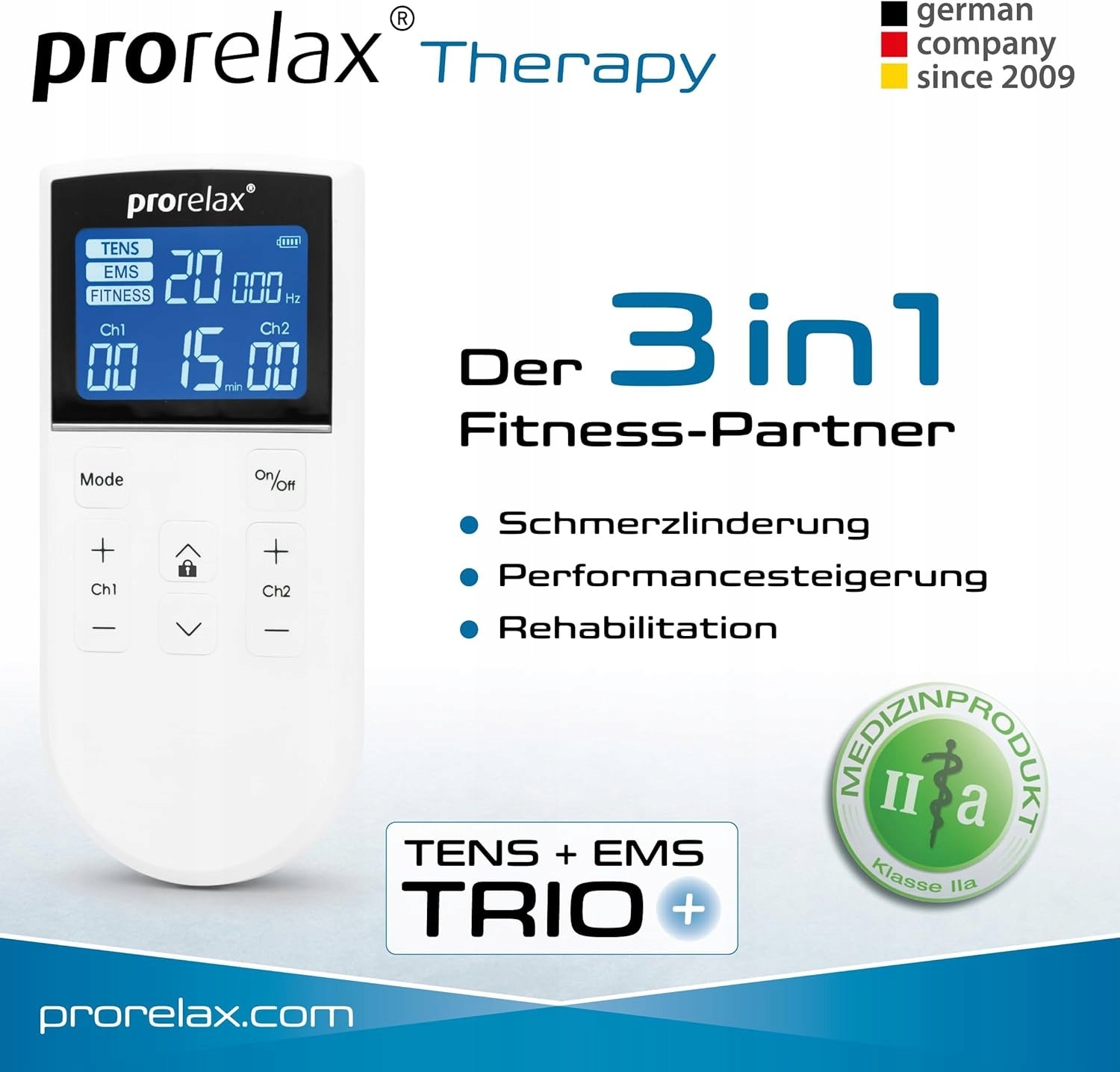 Muscle electrostimulator Prorelax TRIO size smaller than XS Packaging status original