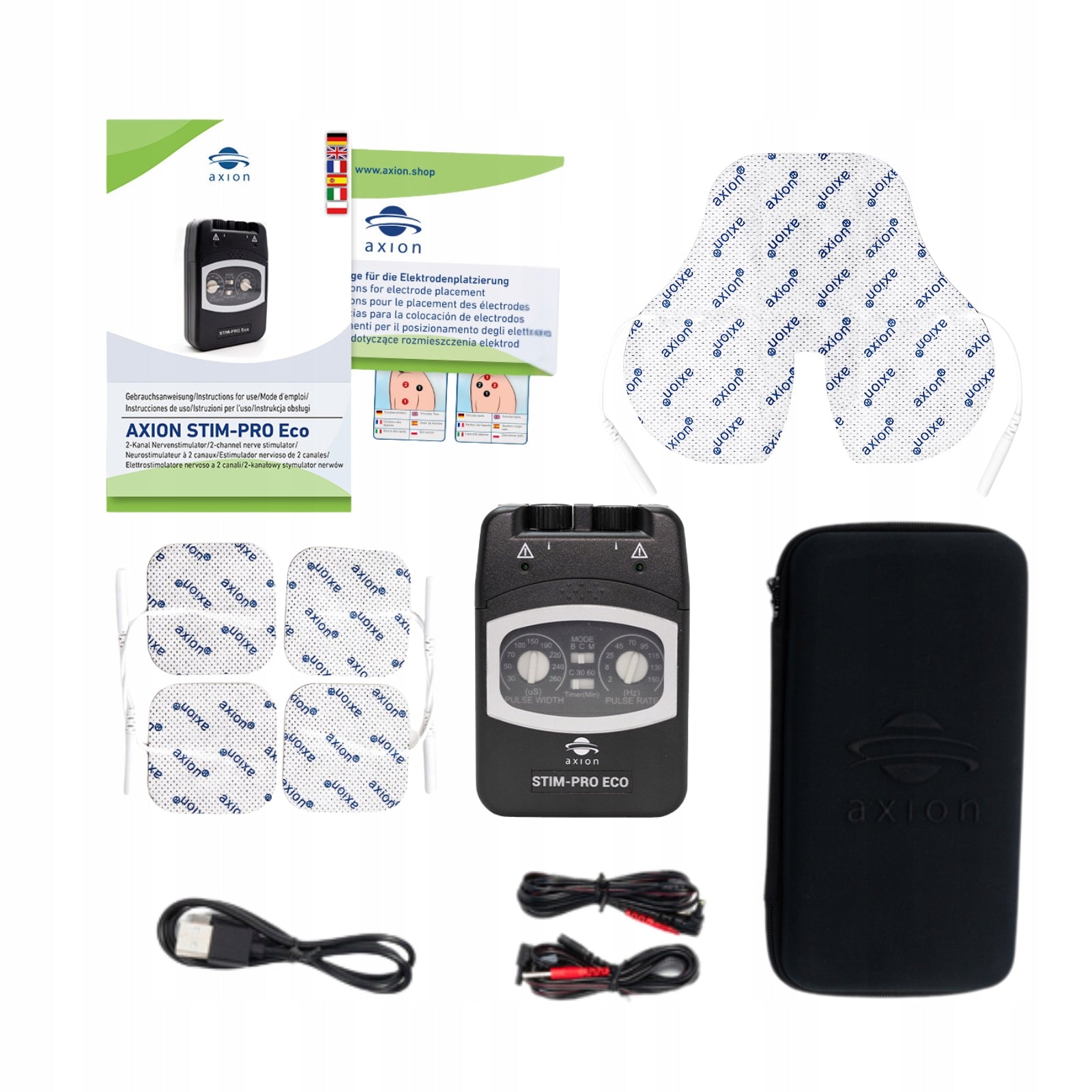 Muscle electrostimulator massager camera TENS device for electrotherapy Packaging status original