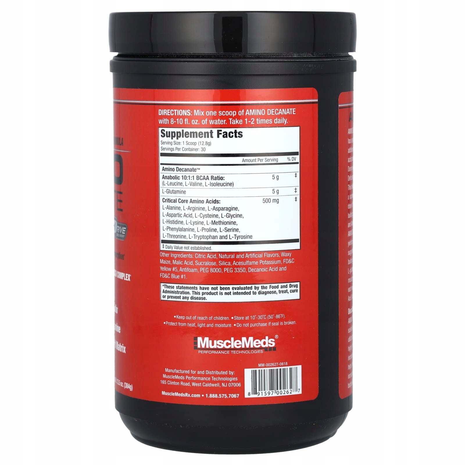 MuscleMeds, Aminodekanian, citrus and lime, 384 g Expiration date at least 3 months from the date of purchase