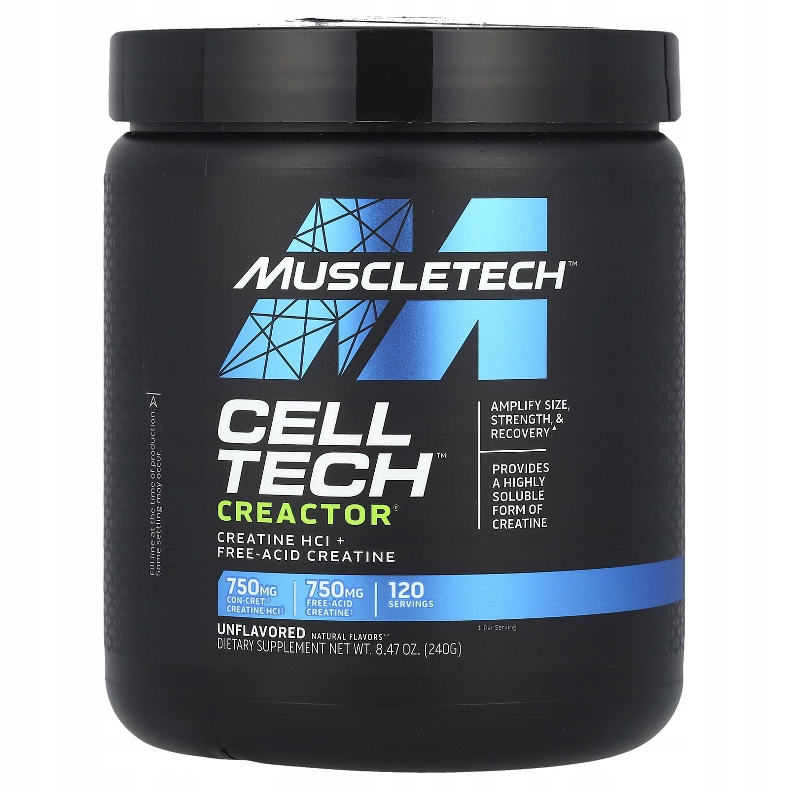 MuscleTech, Cell-Tech Creactor, Flavorless, 240 g