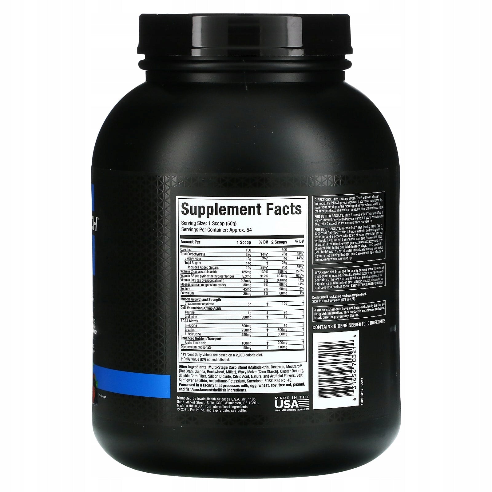 MuscleTech, Performance Series, CELL-TECH Creatine, fruit punch, 2,72 kg Expiration date at least 3 months from the date of purchase