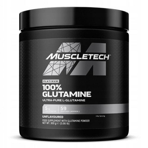 MuscleTech Platinum 100% GLUTAMINE-300 g L-Glutamine Unflavored amino acids Expiration date not specified