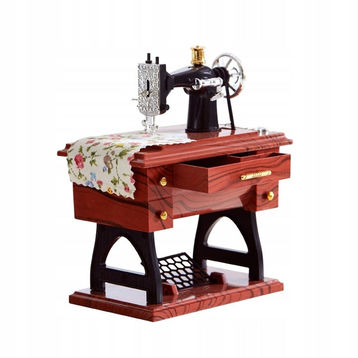 Music Box Mechanical Sewing Machine Winded For Eliza