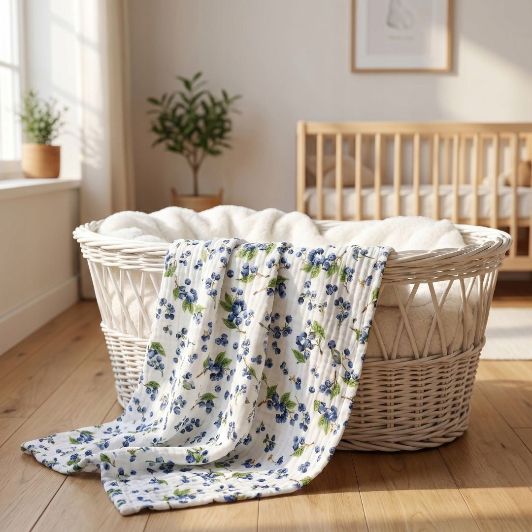 Muslin Diaper 100x70 cm Swaddle Double Gauze Forest Berries Manufacturer code OKM-100x70-KLJ