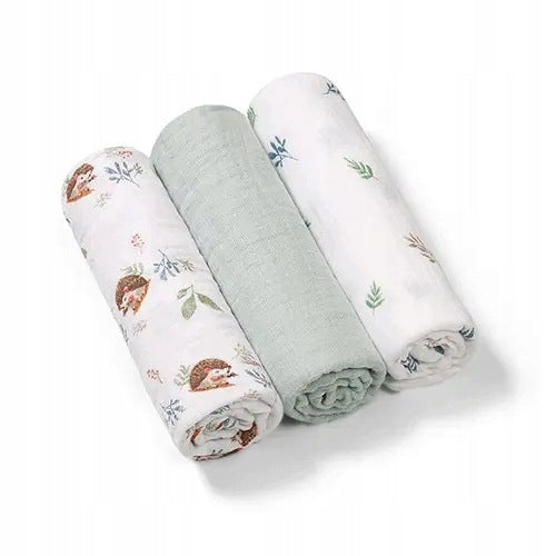 Muslin Diapers Thick Crocheted Diapers 100% Cotton 3 Pack Babyono Brand Babyono