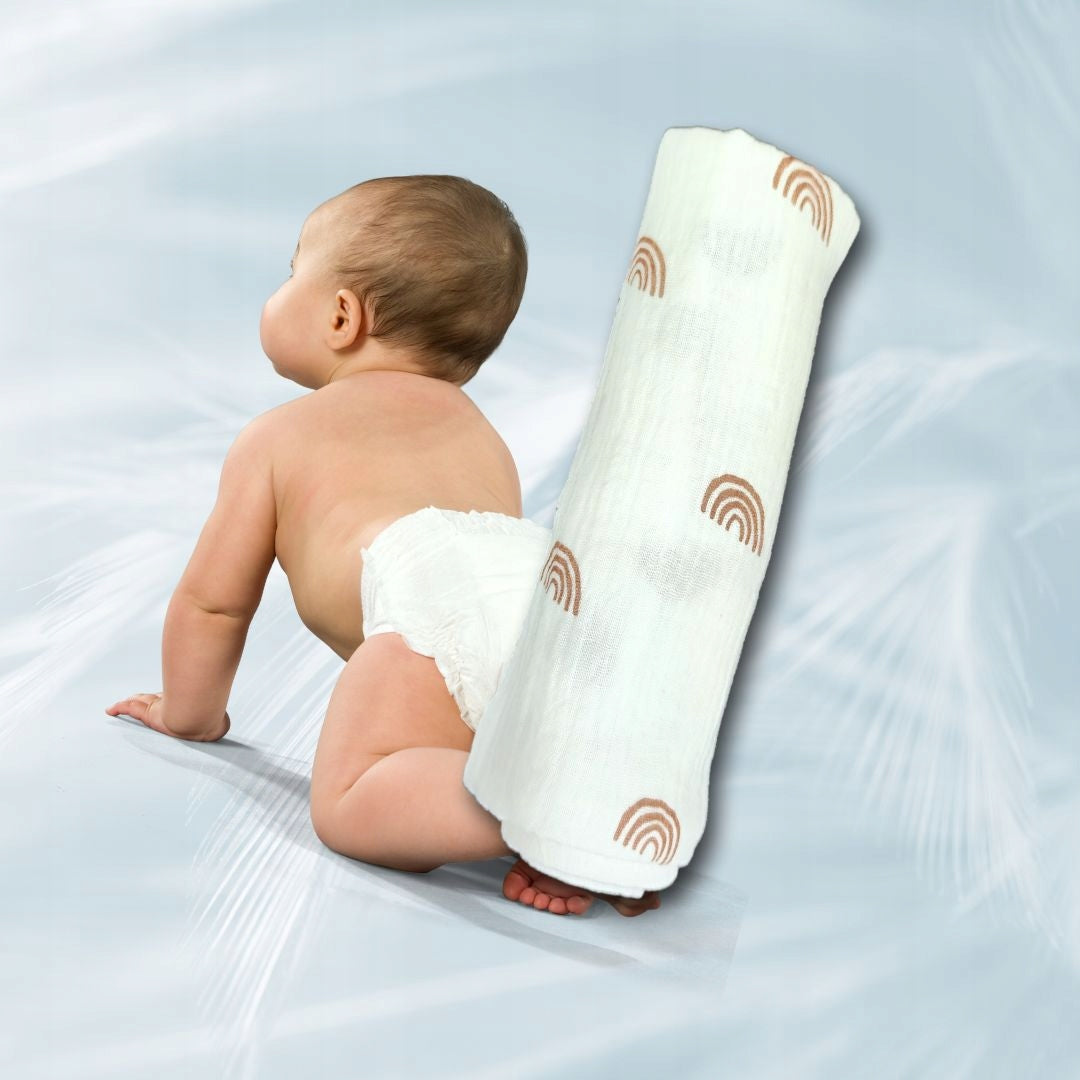 Muslin diaper swaddle 100x100 NOT TETRA Rainbow Brand Mu&Mu