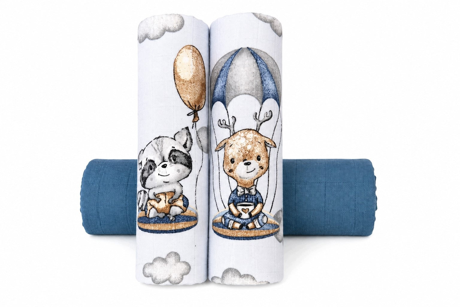 Muslin diapers 3 pcs PREMIUM DIAPERS 60x80cm POLISH PRODUCT - 2453 Manufacturer code 2453