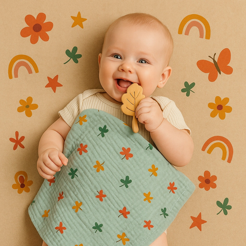 Muslin diapers 30x30cm, 3 pcs. colorful, downpours, wipes Manufacturer code PROD-MUS-30X30