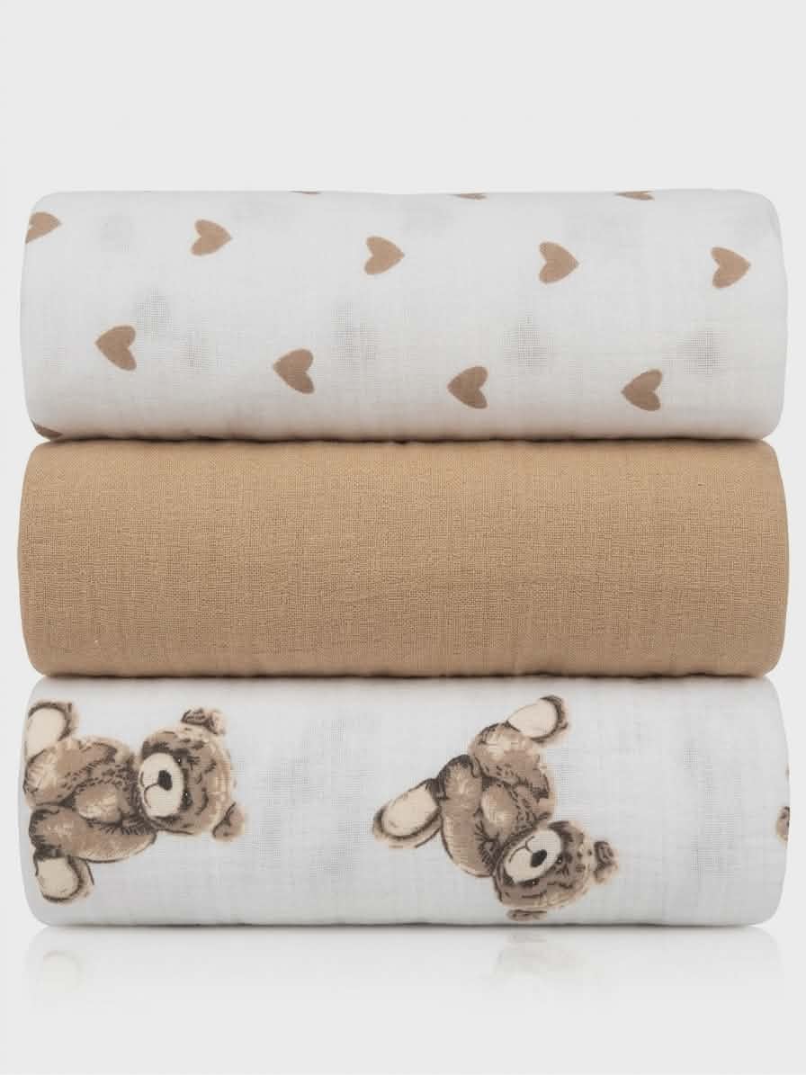 Muslin downpours DIAPER SET 3 PIECES COTTON CUDDLY