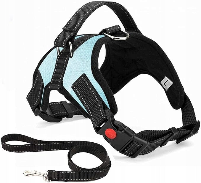 Musonic Breathable Adjustable Dog Harness with Lanyard, Size XS Blue