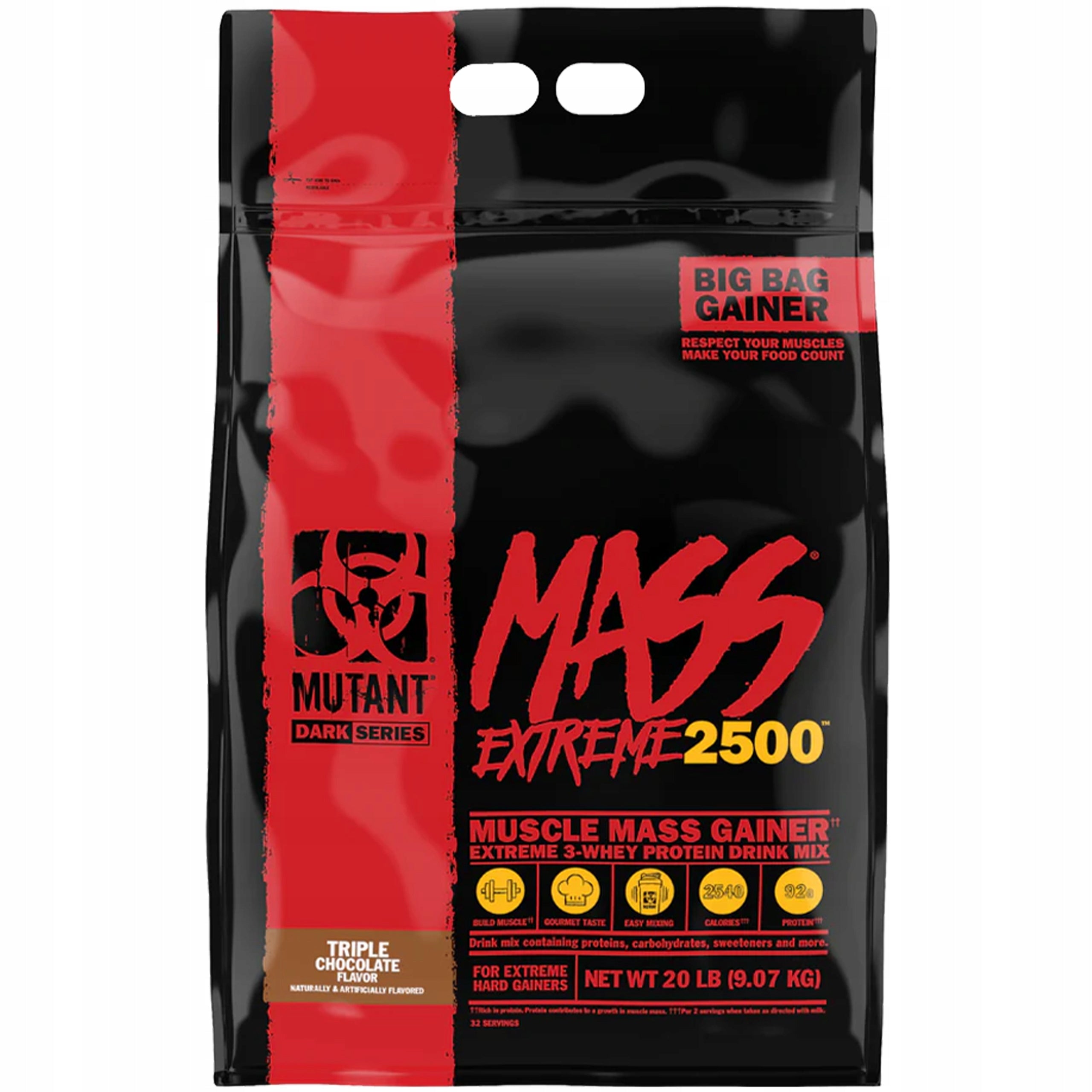 Mutant Mass Extreme 2500 9070g triple chocolate Packaging status original