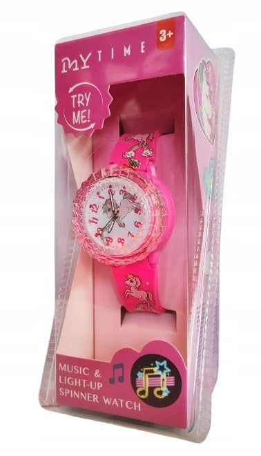 My Time children's watch PINK with spinner function, light and music Brand MyTime Watch
