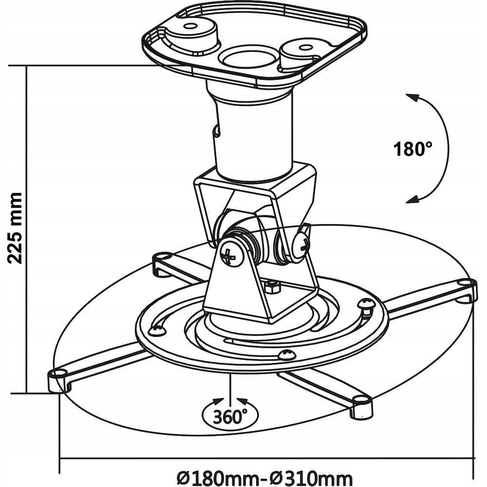 My Wall H16-1SL Projector Ceiling Mount Brand myWall