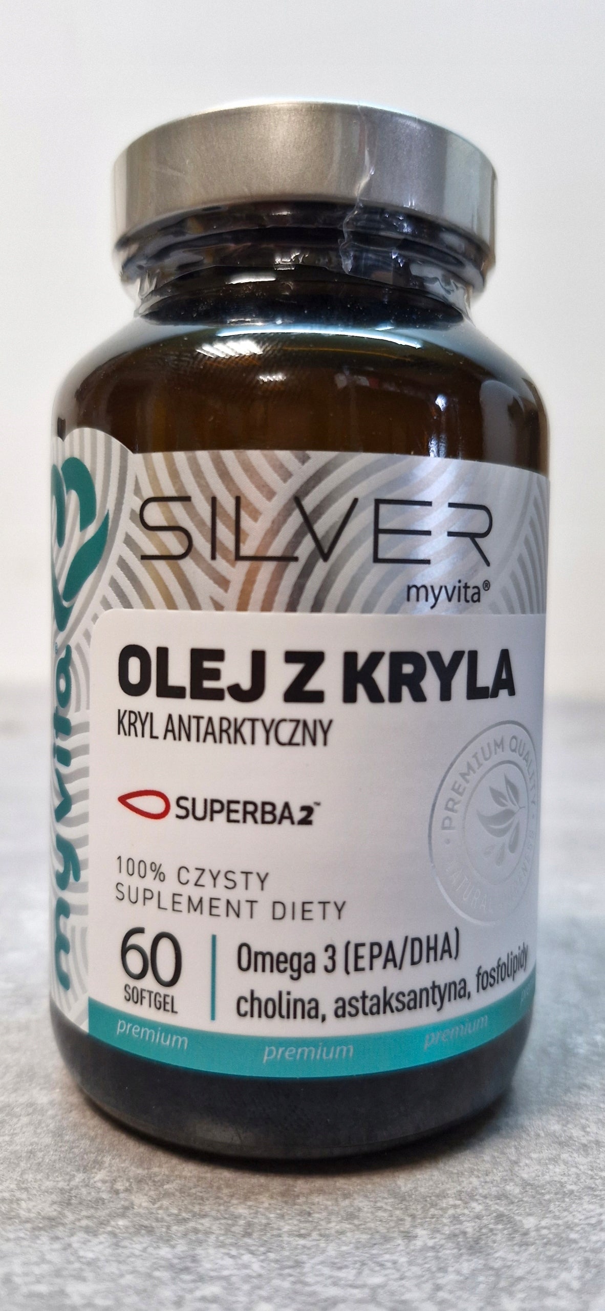 MyVita Krill oil Silver 60 capsules Omega 3 phospholipids astaxanthin Brand MyVita