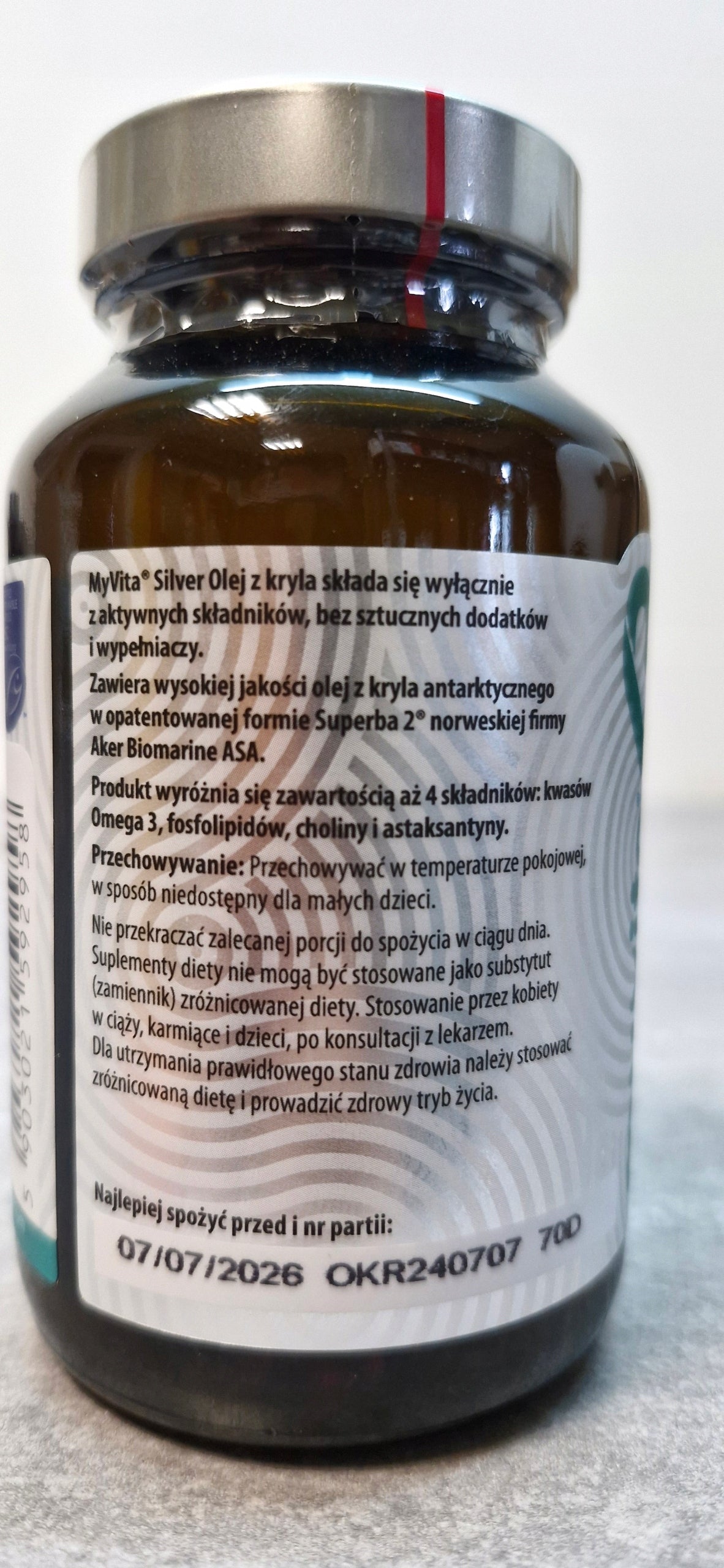 MyVita Krill oil Silver 60 capsules Omega 3 phospholipids astaxanthin Name other
