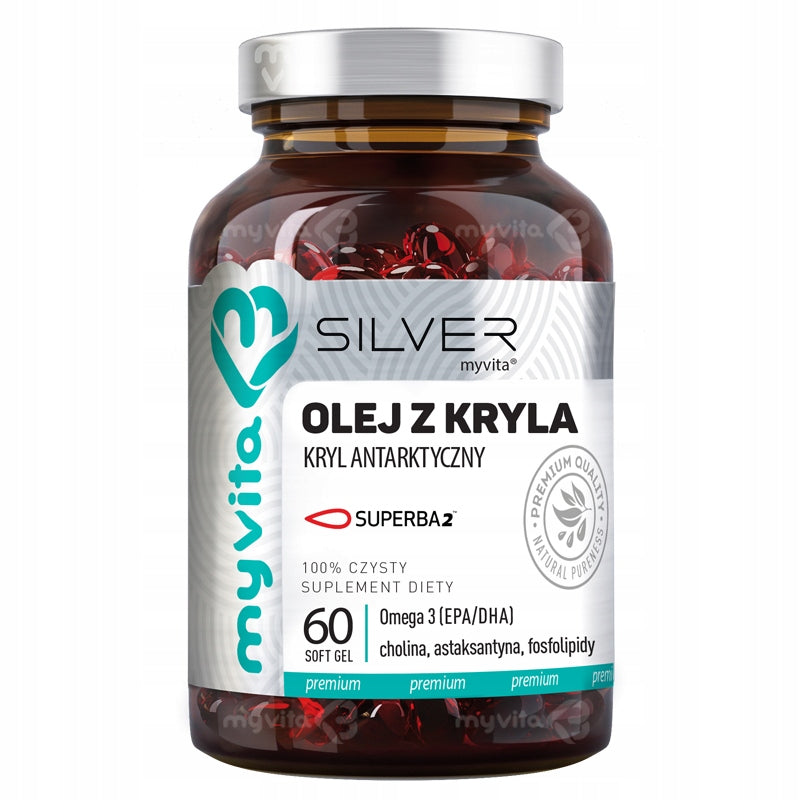 MyVita Krill oil Silver 60 capsules Omega 3 phospholipids astaxanthin