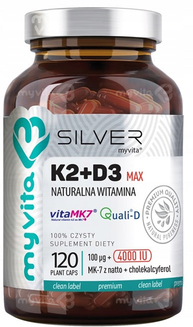 MyVita SILVER Vitamin K2+D3 MAX 120 capsules