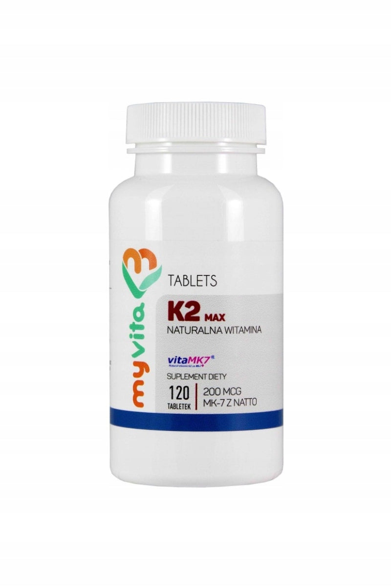 MyVita Vitamin K2 MK7 200 mcg 120 tabl. natural bone and blood support