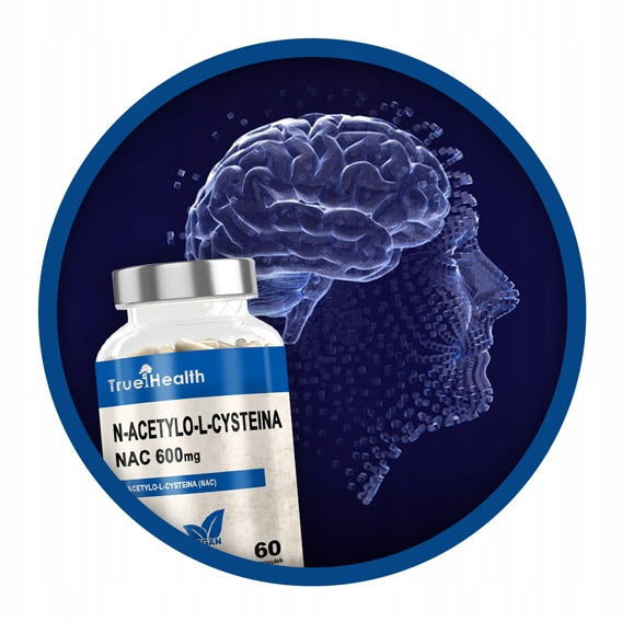 N-ACETYL-L-CYSTEINE NAC 600mg 60caps AMINO ACIDS LIVER DETOX TRUE HEALTH EAN (GTIN) 8594225330353
