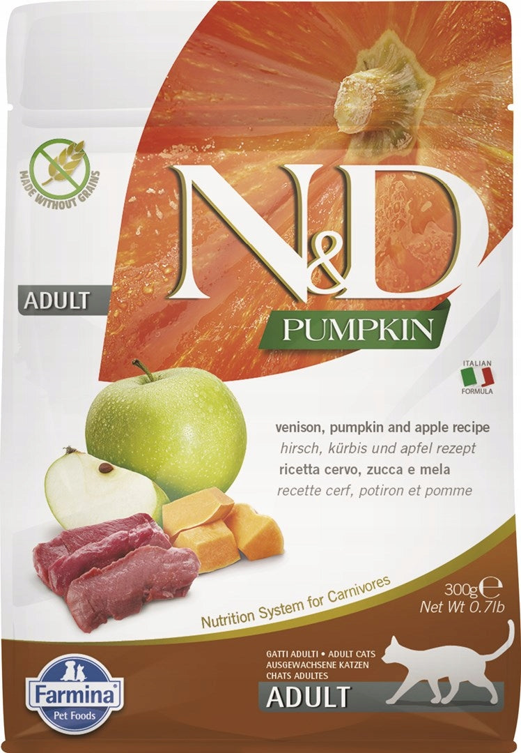 N&D GF Pumpkin CAT Venison & Apple Varianta: 300g Product weight 0.3 kg