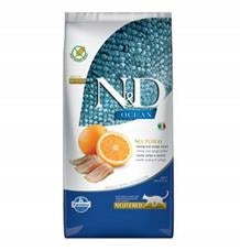 N&D OCEAN CAT NEUTERED Adult Herring & Orange Varianta: 5 kg