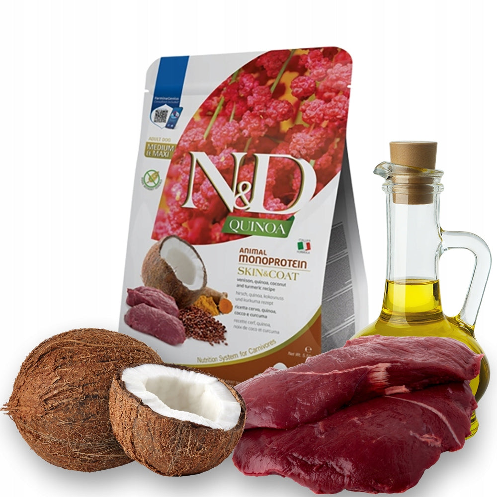 N&D Quinoa Skin & Coat Venison 7kg Medium & Maxi Adult Dog Food